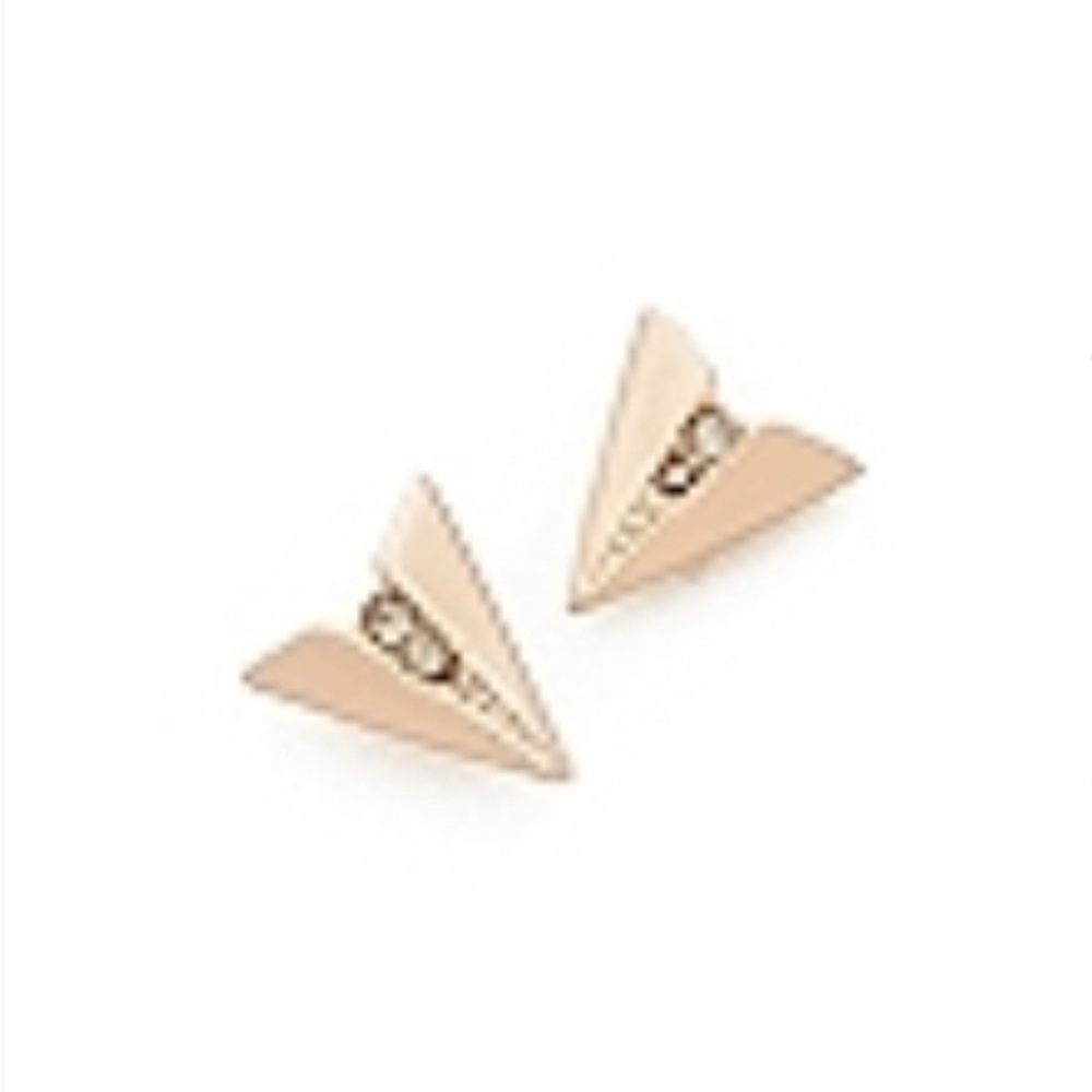 Rebecca Minkoff
Paper Plane Stud Earrings Rose Gold/Diamond